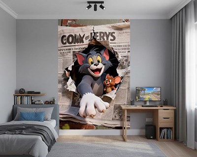 Tom en Jerry-personages behang