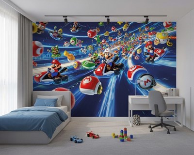 Super Mario Race-thema behang