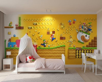 Super Mario Gouden Avontuur Behang