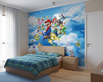 Super Mario Vliegavontuur Behang