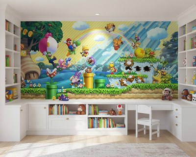 Super Mario-themaatische achtergronden