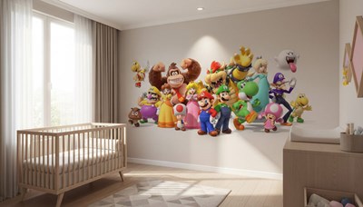 Super Mario-personages als thema voor behang