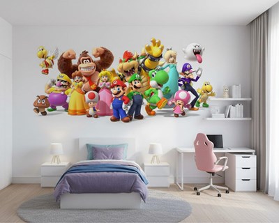 Super Mario-personages als thema voor behang