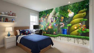 Super Mario Bosavontuur Behang