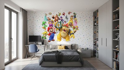 Super Mario en zijn vrienden thema behang