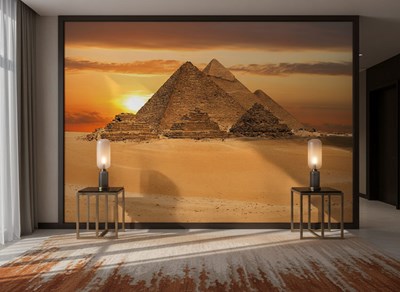 Oude Egyptische piramides behang