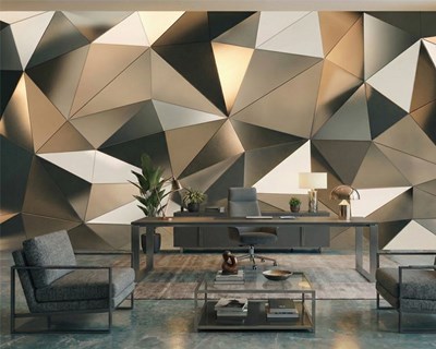 3D driehoekig patroon behang