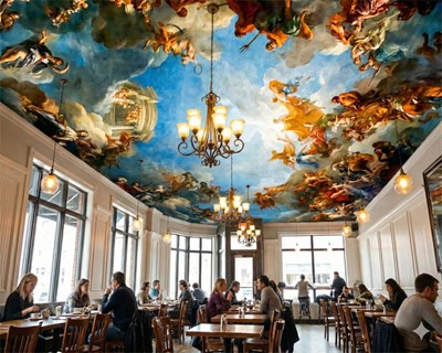 Renaissance-tijdperk schilderij behang