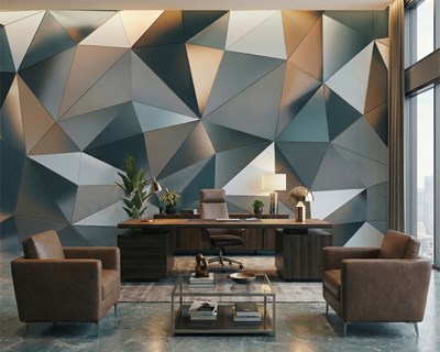 3D geometrische panelen behang