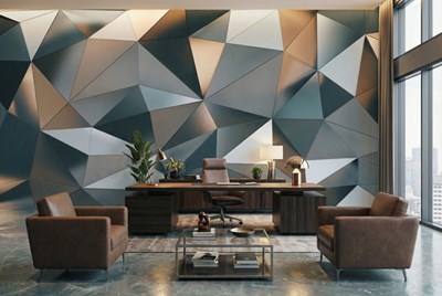 3D geometrische panelen behang