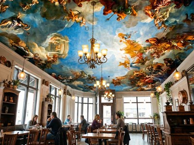 Renaissance-tijdperk schilderij behang