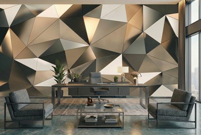 3D driehoekig patroon behang