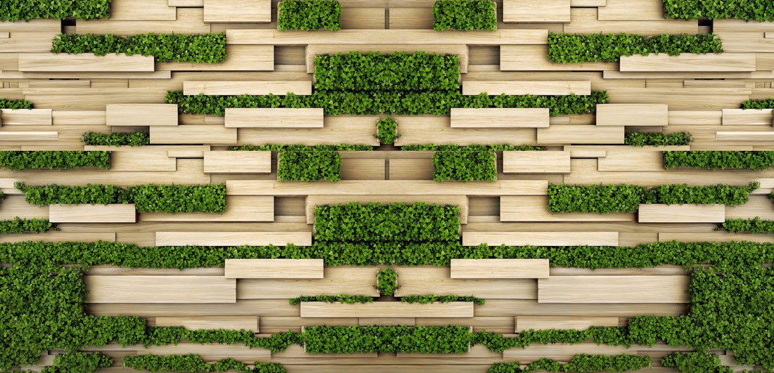 Natuurlijk houten paneel-look behang