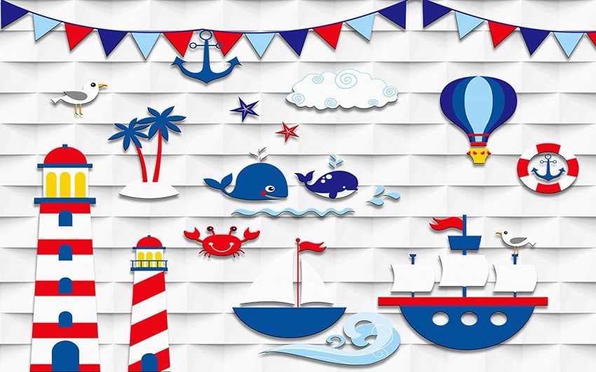 3D Zeeman-thema behang 