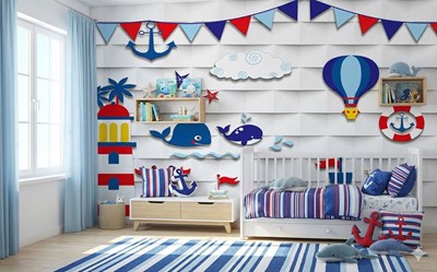 3D Zeeman-thema behang 