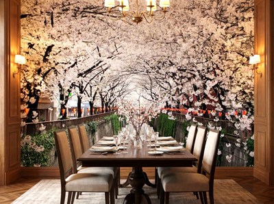 Tokyo Meguro-rivierbehang