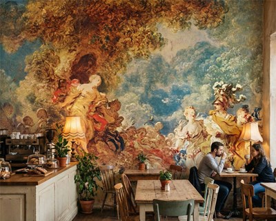 Renaissance-tijdperk schilderij behang