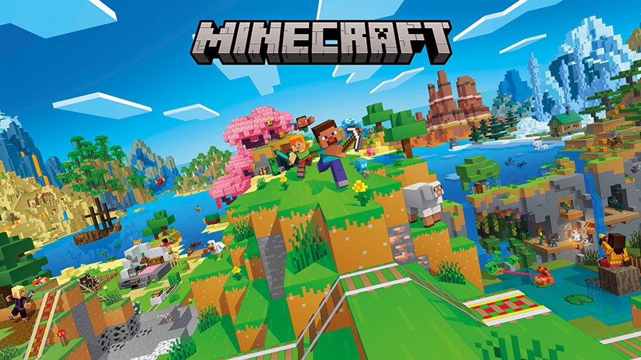 Minecraft Open World Avontuur Behang