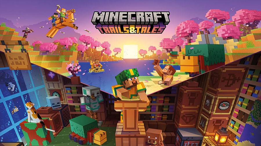 Minecraft Trails & Tales Behang