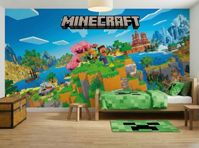 Minecraft Open World Avontuur Behang