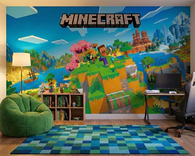 Minecraft Open World Avontuur Behang