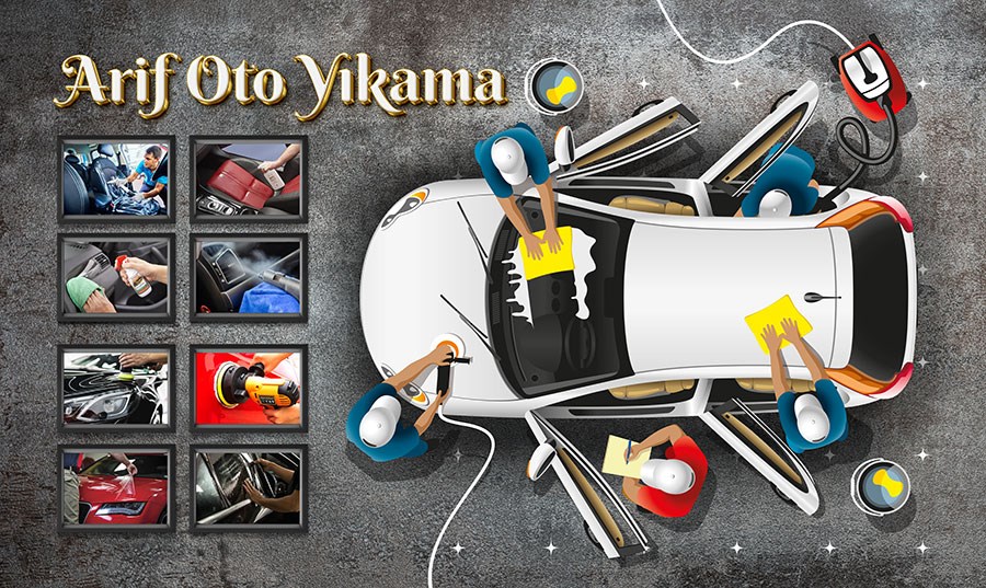 Autowasstraat Behang