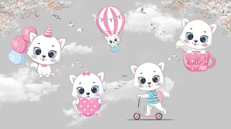 Schattige kattenwelpjes behang