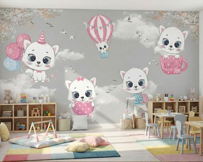 Schattige kattenwelpjes behang