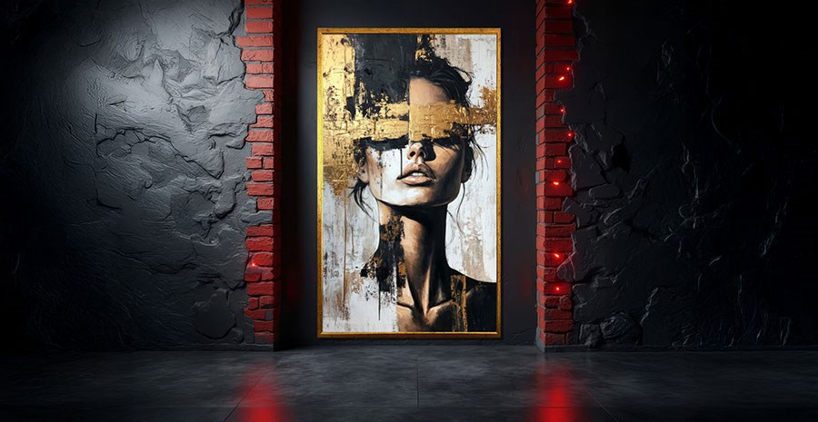 Behang met een vrouwenthema 