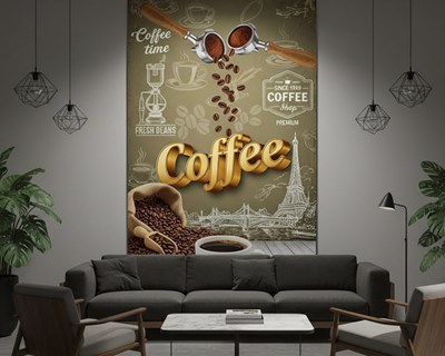 Behang voor een koffiebar