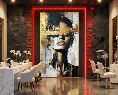 Behang met een vrouwenthema 