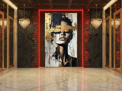 Behang met een vrouwenthema 