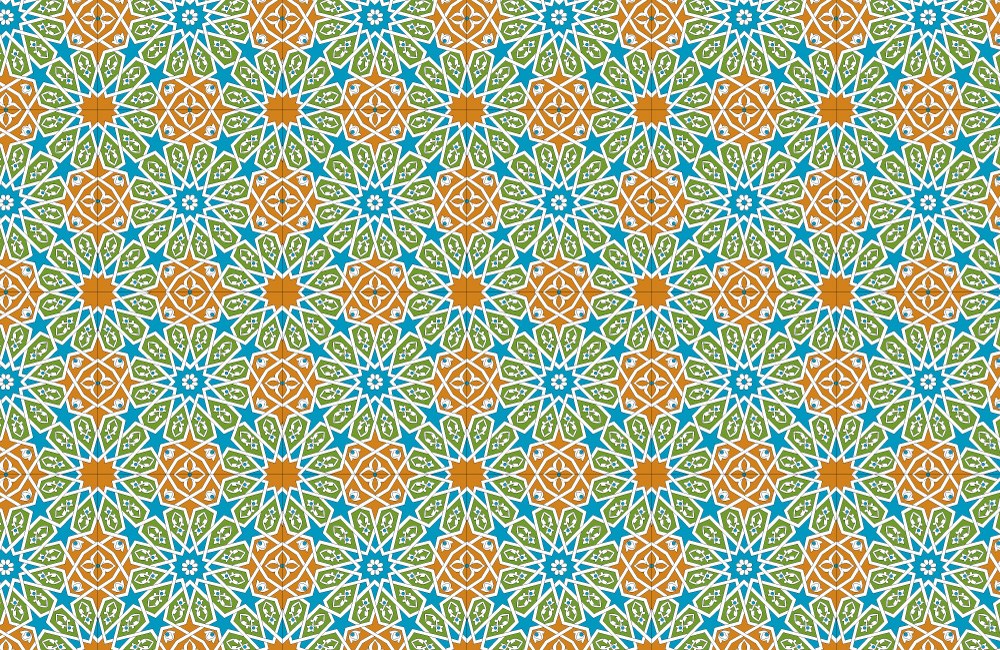 Behang met kleurrijke geometrische patronen