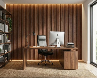 3D-behang met houten lattenpatroon