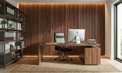 3D-behang met houten lattenpatroon