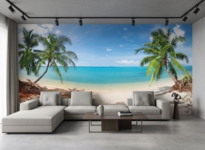 Behang met rustgevend tropisch zeezicht