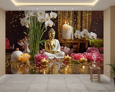 Boeddha-beeld behang