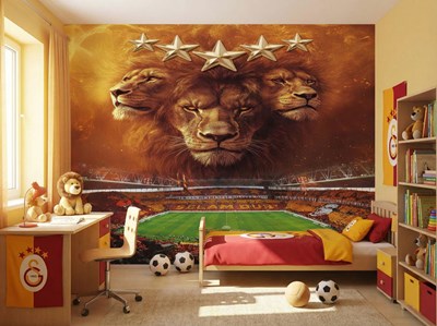 Galatasaray-teambehang met leeuwenthema 