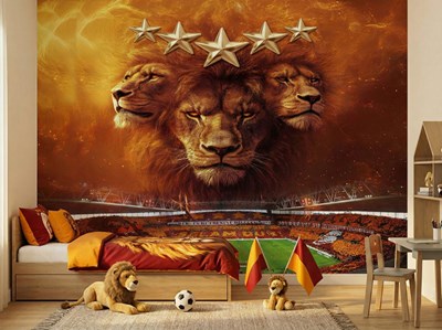 Galatasaray-teambehang met leeuwenthema 