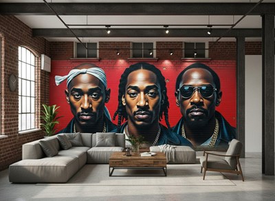Hiphop-straatkunstbehang 