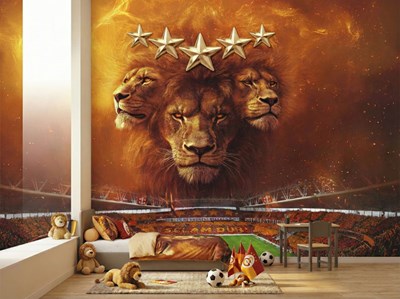 Galatasaray-teambehang met leeuwenthema 