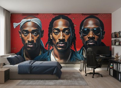Hiphop-straatkunstbehang 