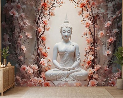 Mediterende Boeddha-behang