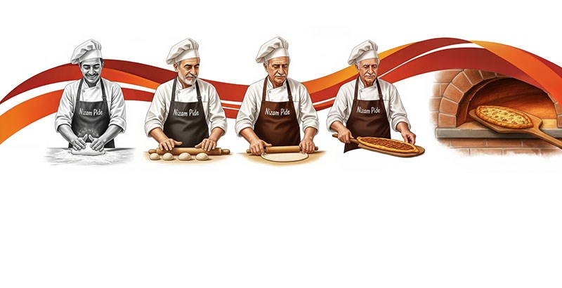 Behang met een pide-thema 