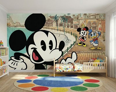 Mickey Mouse-behang voor de kinderkamer 