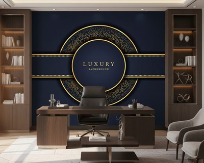 Modern luxe behang met cirkelmotief