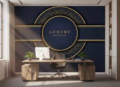 Modern luxe behang met cirkelmotief