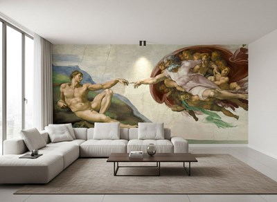 De schepping van Adam – Michelangelo-behang
