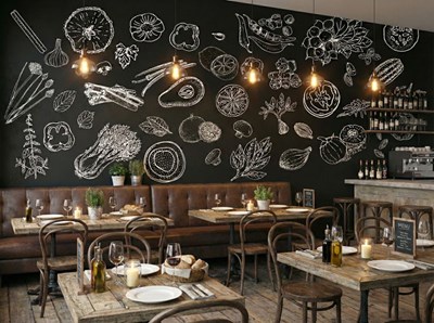 Achtergrond met afbeeldingen van voedsel 