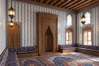 Behang met motiefpatroon